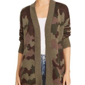 Moschino Camouflage Cardigan Sweater Size 2XL